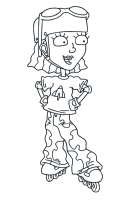 A coloring page of rocket power
